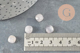 Cabochon carré quartz rose naturel 8x8mm, x1 (G9682)