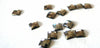 Cabochon carré strass plastique noir reflets 5mm, x5 grammes (G4870)