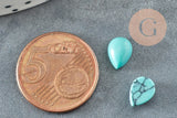 Cabochon goutte turquoise synthétique 8x6mm, x1 (G7653)