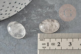 Cabochon ovale cristal de roche nature 18x13mm, x1 (G2256)