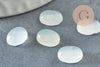 Cabochon ovale jade blanc naturel 10x8mm, x1 (G9512)