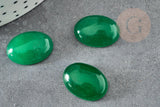 Cabochon ovale jade naturel vert citron 18 x13mm x1 (G0092)