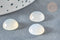Cabochon rond agate blanche naturelle 12mm, x1 (G7375)