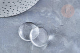 Cabochon rond en Plexiglas transparent 22m, x1 (G8198)