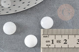 Cabochon rond jade blanc, cabochon rond, jade naturel,pierre naturelle,jade blanc, 10mm, x1 (G1642)