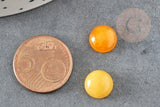 Cabochon rond jade jaune, cabochon rond, jade naturelle,cabochon pierre,10mm, x1 G1024