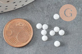 Cabochon rond jade naturel blanc 4mm, x1 (G10009)