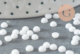Cabochon rond jade naturel blanc 4mm, x1 (G10009)