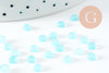 Cabochon rond jade naturel bleu turquoise clair 4mm, x1 (G9958)
