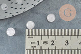 Cabochon rond jade naturel rose 6mm, x1 (G1837)