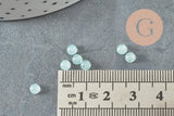 Cabochon rond jade naturel vert clair 4mm, x1 (G9949)