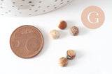 Cabochon rond jaspe paysage naturel 6mm, x1 (G10035)