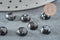 Cabochon rond obsidienne neige naturelle 8mm, x1 G8670