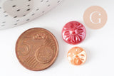 Cabochon rond verre irisé multicolore 10mm, x20 (G1807)