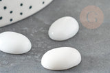 Cabochonovale jade naturel blanc 18x13mm, x1 (G1315)