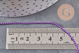 Chaine boule violette, fourniture créative, chaine bijou, création bijoux,chaine boule, chaine couleur,1.5mm, 5 mètres,G2679