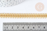 Collier Chaine complète Fishbone acier inoxydable 304 doré 45cm,création de bijoux xxL en acier inoxydable x1 (G8358)