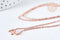 Collier Chaine complète laiton or rose forçat 45cm, collier dorée or rose, x1 (G8340)