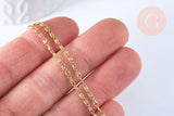 Collier Chaine complète maille myriade acier inoxydable 304 doré 44.5cm-2mm, x1 (G6976)