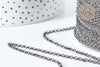 Chaine fer rolo noir métalgun 2.5mm, x5 mètres (G8139)