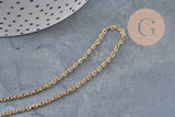 Stainless steel 304 IP gold-plated curb chain 2.5mm, x1 meter (G11233)