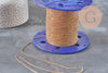 Bobine de 5 mètres de chaîne forçat fine en laiton brut doré de 1mm pour la création de bijoux DIY.