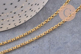 Chaine rolo fer doré 2.7 mm, x 5 mètres (G0264)