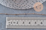 Chaine satellite 304 inoxydable or rose IP 1.5mm, x1 mètre (G10877)