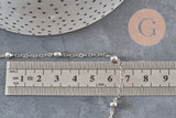 Chaine satellite acier 304 inoxydable platine 4mm, x1 mètre (G11336)