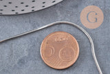 Chaine serpent fine acier 304 inoxydable platine 1.2mm, x1 mètre (G10871)