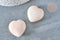 Cœur Jade blanc rose naturel lithothérapie non percé 30mm, pendentif bijoux pierre naturelle lithothérapie, x1 G8006
