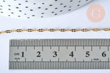 Collier Chaine complète acier dorée 14k dentelle,collier doré,sans nickel,acier doré,chaine complète,2mm,45cm, x1 G4821