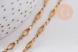 Collier Chaine complète acier dorée 14k losange,chaine collier,sans nickel,4mm,45cm, x1 (G6776)