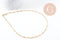 Collier Chaine complète acier dorée 14k losange,chaine collier,sans nickel,4mm,45cm, x1 (G6776)