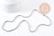 Collier Chaine complète torsadée acier 304 inoxydable platine 3.8mm/60cm, x1 (G1113)