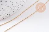 Collier Collier chaîne fine dorée boule 16K 2.5 microns – 45 cm, x1 (G0637)