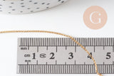 Collier chaine rolo fine complète avec fermoir cuivre doré 16K 1.7 mm- 43cm, x1 (G2425)