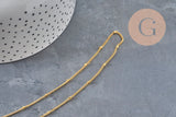 Satellite chain necklace, iron & gold-plated brass, 81.5cm, x1 (G11228)