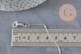 Collar cadena veneciana latón plateado 0.9mm/45cm, x1 (G11201)