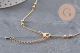Collier locket cœur porte-photo verre laiton doré 18K, x1 (G11088)