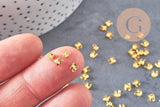 Connecteurs dorés avec trou 3mm, x 1gr (G2083)