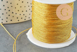 Cordon doré en nylon 1mm, x1 ou x5 mètres (G6132)