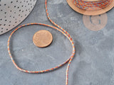 Cordon en coton tressé orange rouge bleu 1.2mm, cordon pour bijoux scrapbooking et fabrication bijoux, x1 mètre G9196
