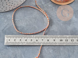 Cordon en coton tressé orange rouge bleu 1.2mm, cordon pour bijoux scrapbooking et fabrication bijoux, x1 mètre G9196