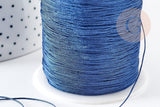 Cordon fil de jade bleu marine polyester 0.5mm, cordon pour création de bijoux x1 mètre G9332