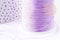 Cordon fil de jade violet clair polyester 0.5mm, cordon pour création de bijoux x1 mètre G9342