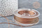 Cordon marron Métallisé tressé polyester 1mm, cordon métallisé pour bijoux , x1 mètre (G8173)