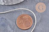 Cordon métallique doré très clair polyester 1mm, x1 mètre (G10002)