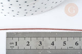 Cordon métallisé tressé vieux rose polyester, x1 mètre (G7473)