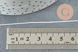 Cordon polyester blanc, fabrication bijoux, création bijoux,scrapbooking, 0.7mm, x 5mètres G6729